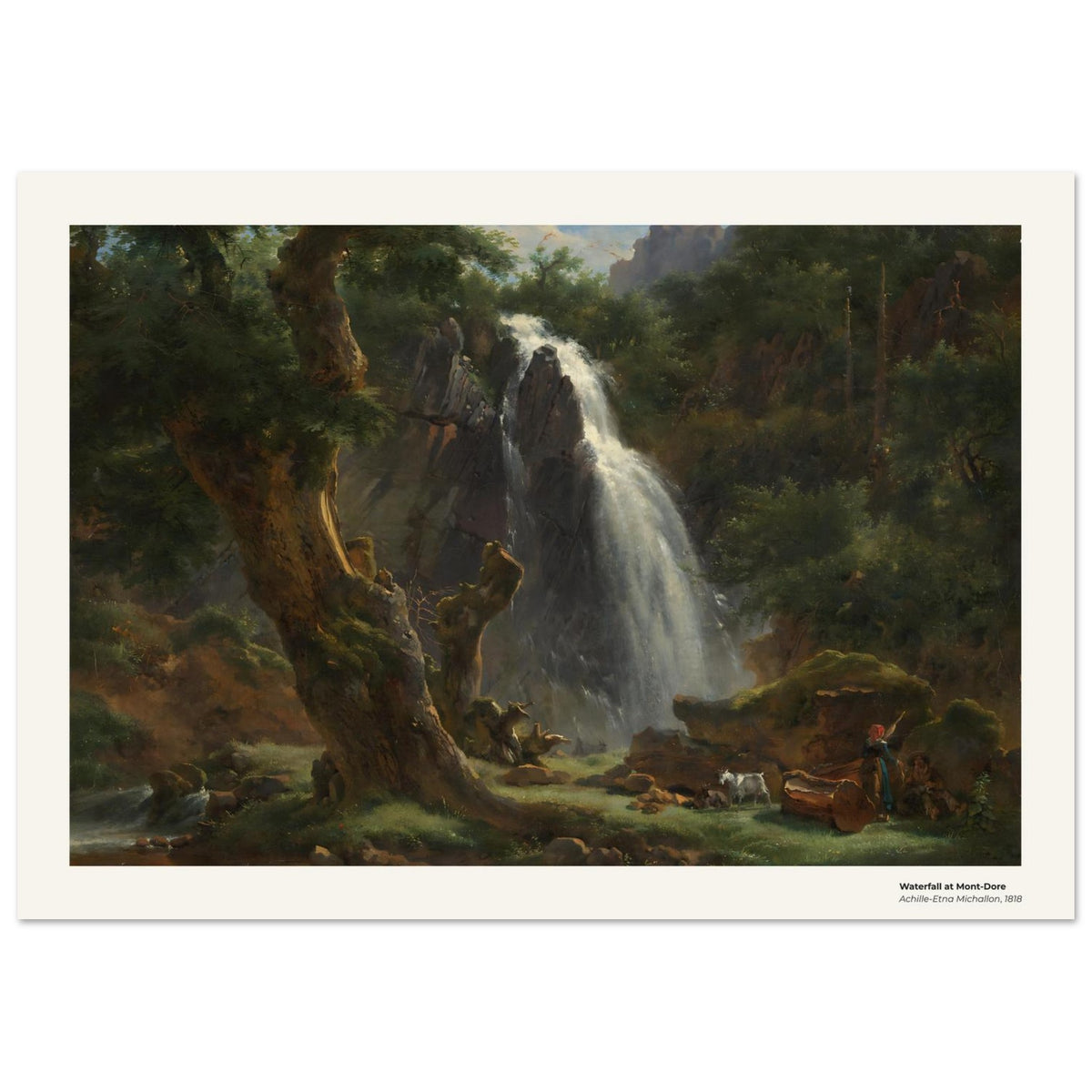 Cascade du Mont-Dore – Achille-Etna Michallon, détail de la reproduction