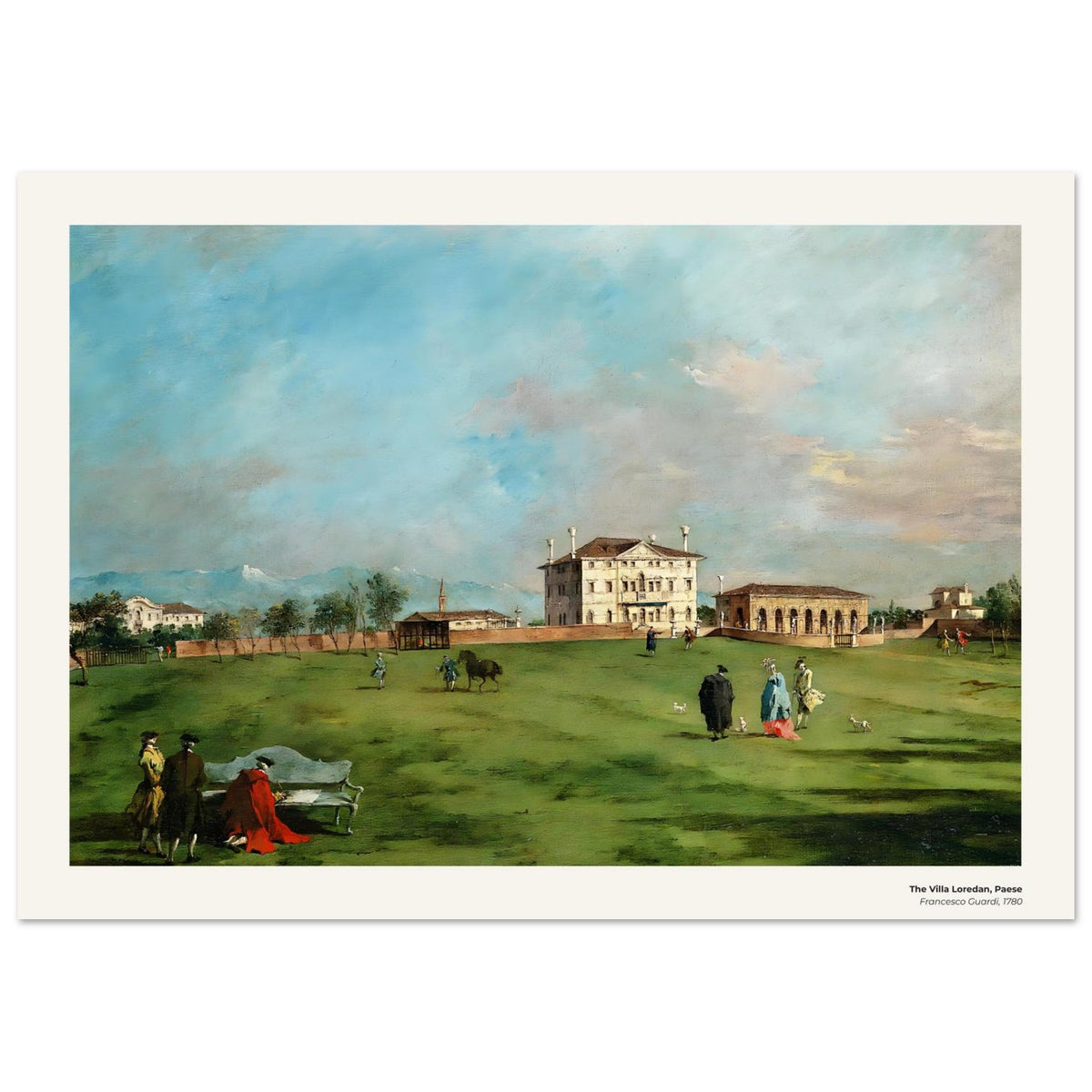 La Villa Loredan, Paese – Francesco Guardi, détail de la reproduction