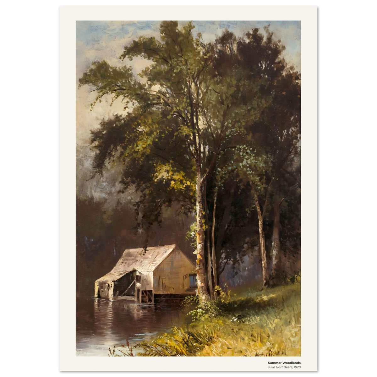 Bois en été – Julie Hart Beers, détail de la reproduction