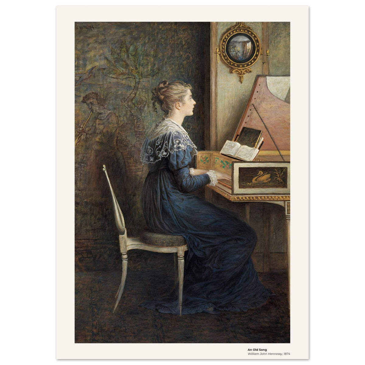 Une vieille chanson – William John Hennessy, détail de la reproduction