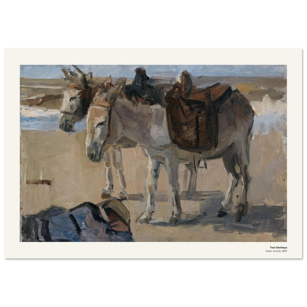 Deux ânes – Isaac Israëls, détail de la reproduction