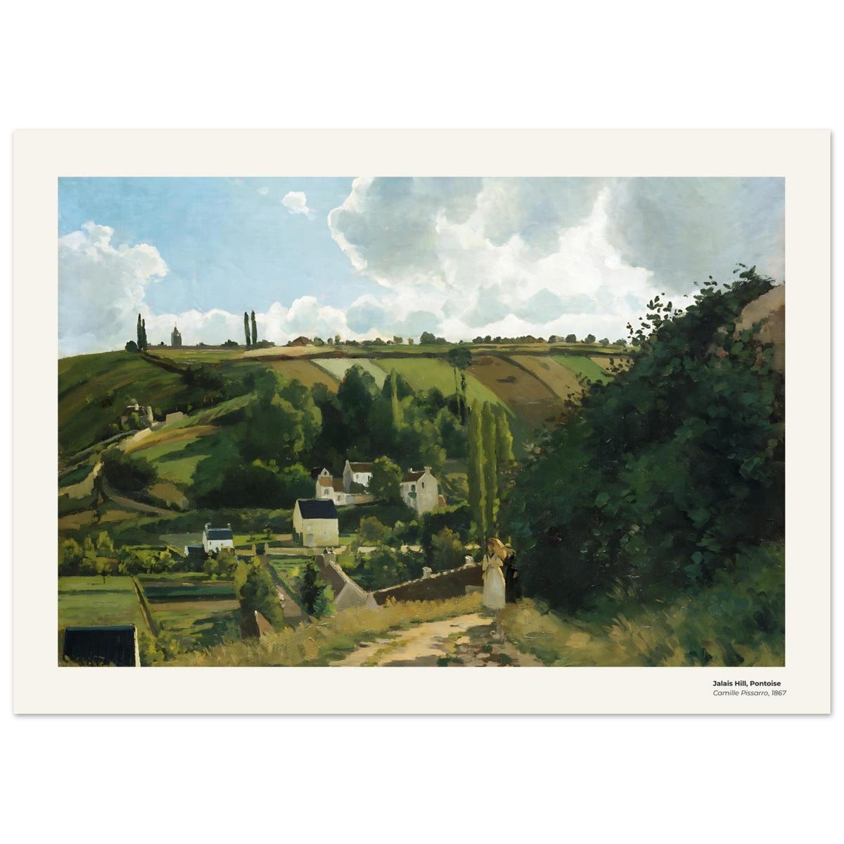 Colline de Jalais, Pontoise – Camille Pissarro, détail de la reproduction