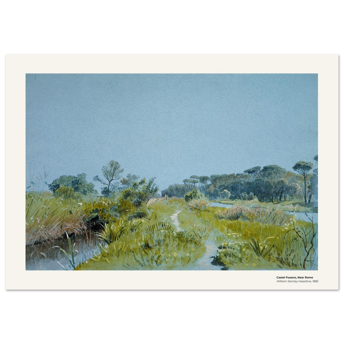 Castel Fusano, près de Rome – William Stanley Haseltine, reproduction d'art