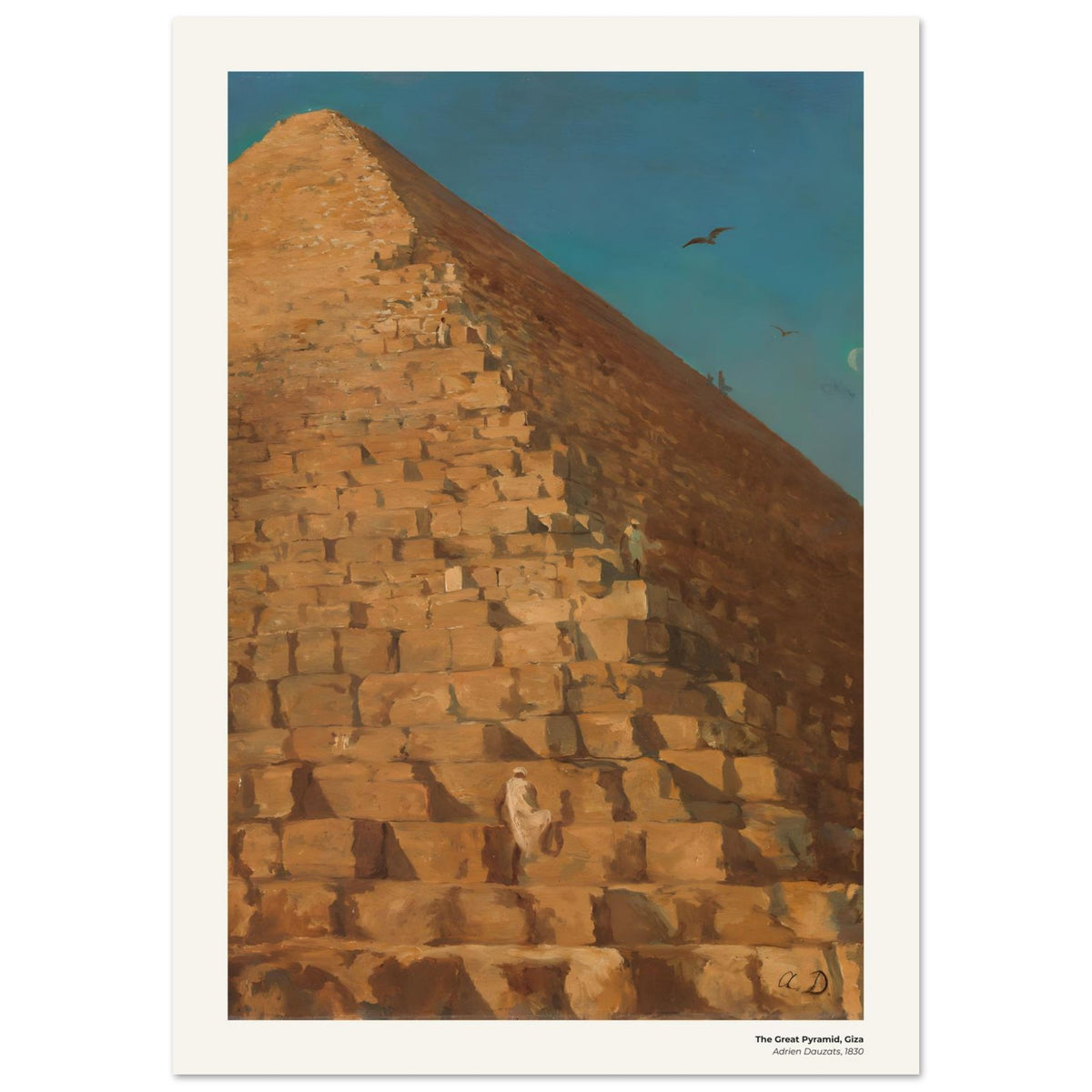 La Grande Pyramide de Gizeh – Adrien Dauzats, reproduction d'art