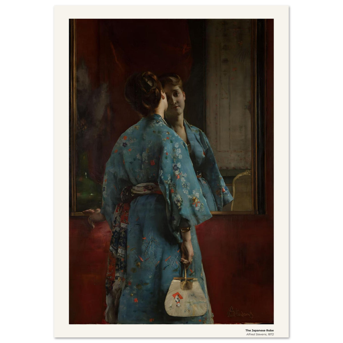 La robe japonaise – Alfred Stevens, détail de la reproduction