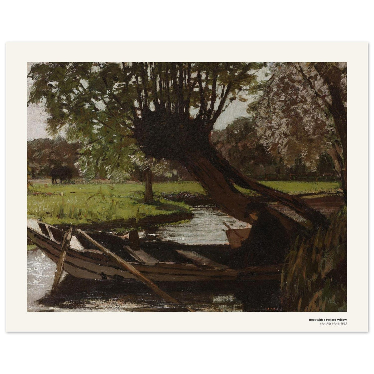 Barque et saule têtard – Matthijs Maris, reproduction d'art