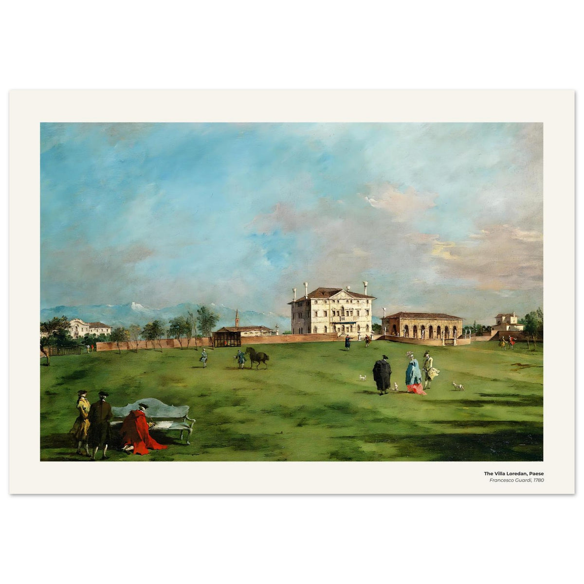 La Villa Loredan, Paese – Francesco Guardi, détail de la reproduction