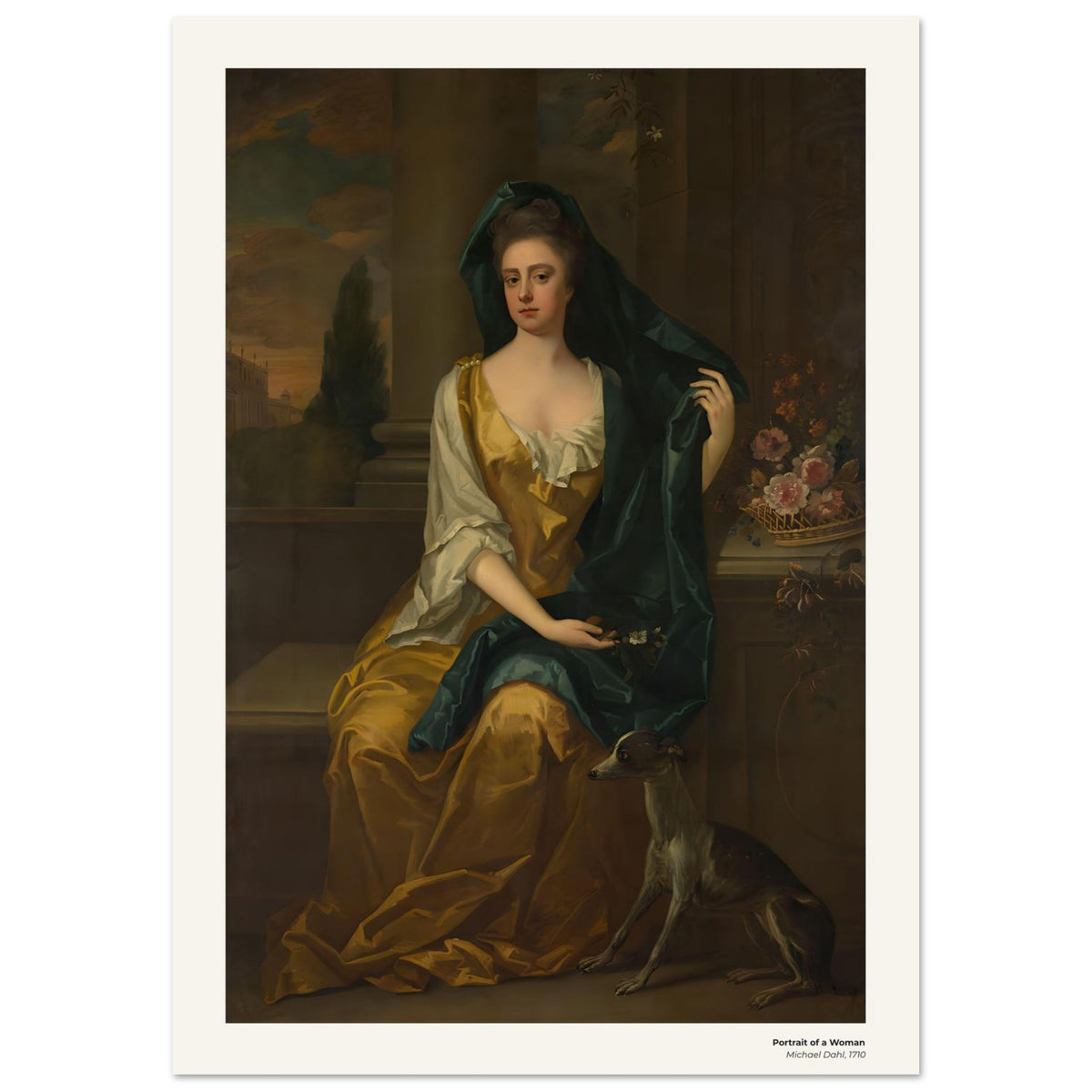 Portrait de femme – Michael Dahl, détail de la reproduction