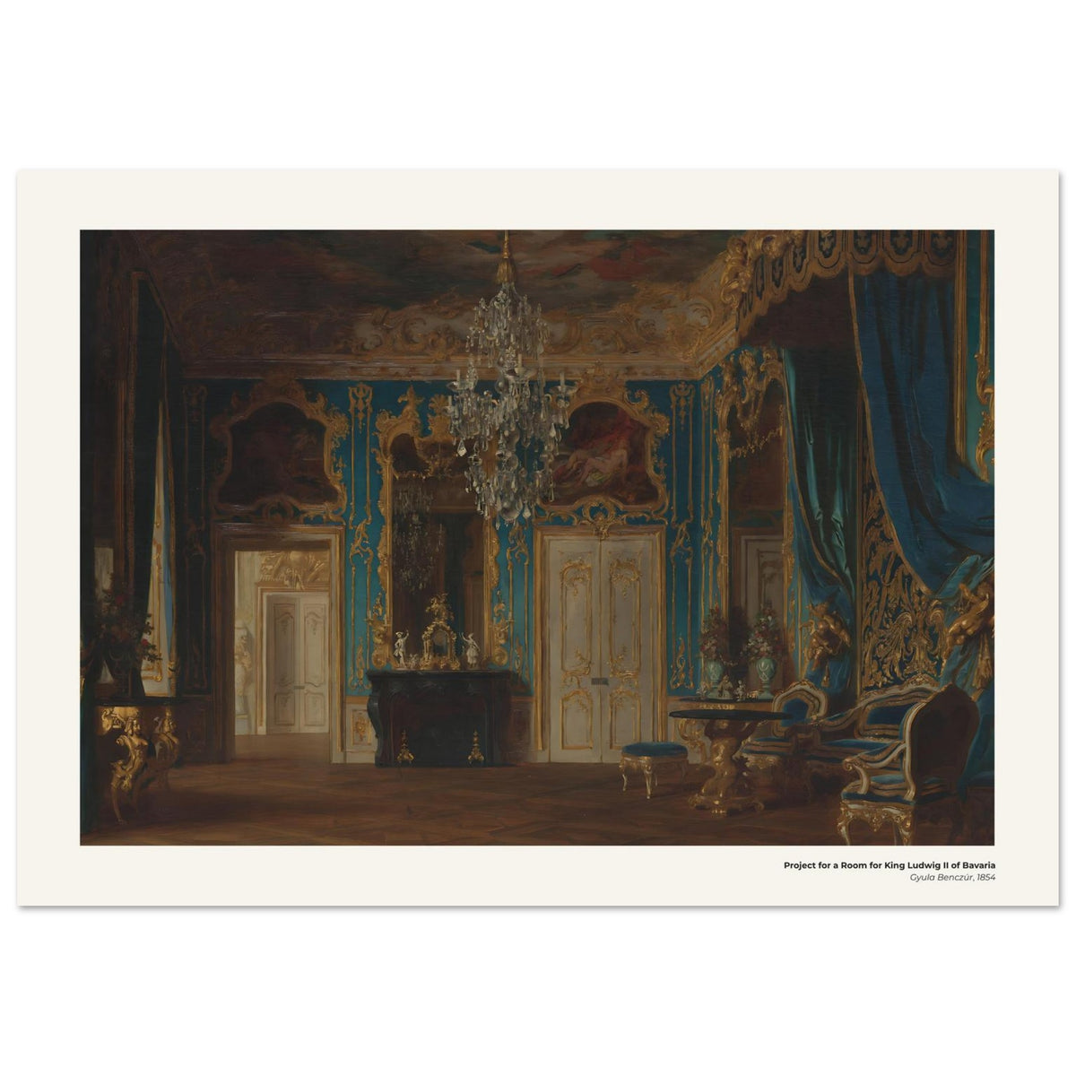 Projet pour une pièce destinée au roi Louis II de Bavière – Gyula Benczúr, reproduction d'art