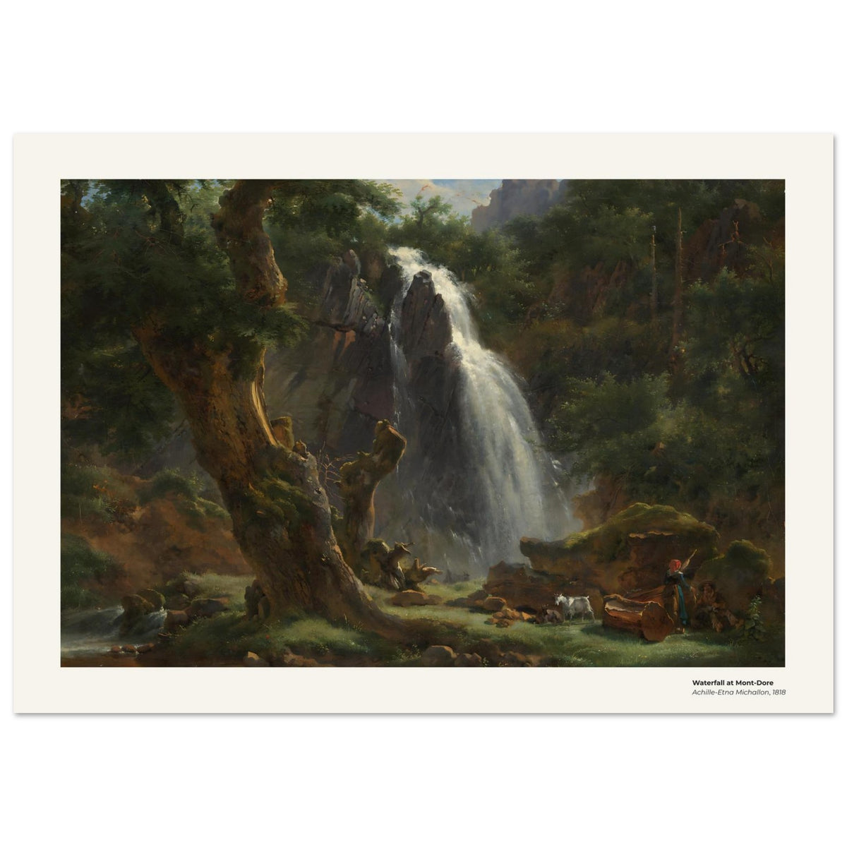 Cascade du Mont-Dore – Achille-Etna Michallon, détail de la reproduction
