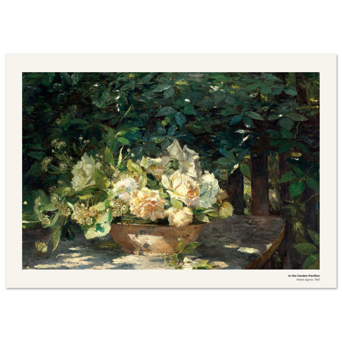 Dans le pavillon de jardin – Marie Egner, reproduction d'art