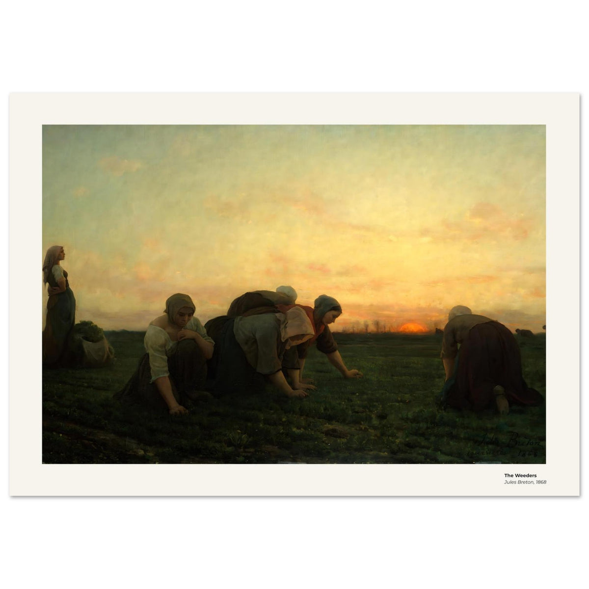 Les Sarcleuses – Jules Breton, détail de la reproduction