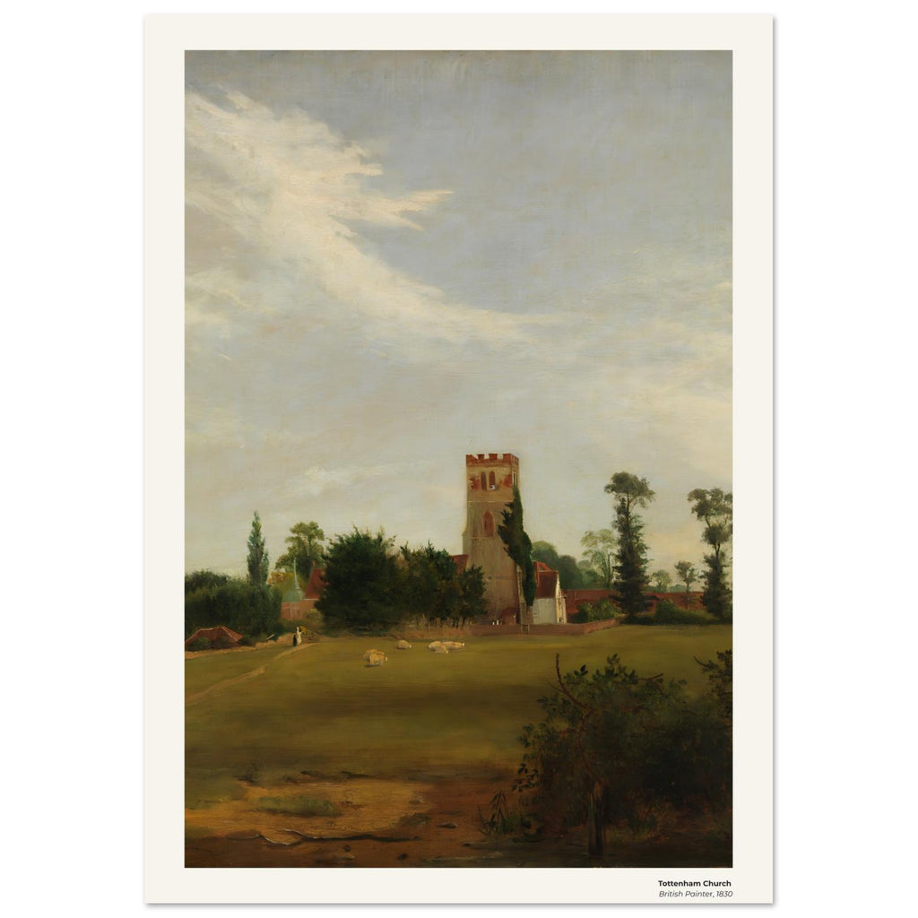 Église de Tottenham, détail de la reproduction