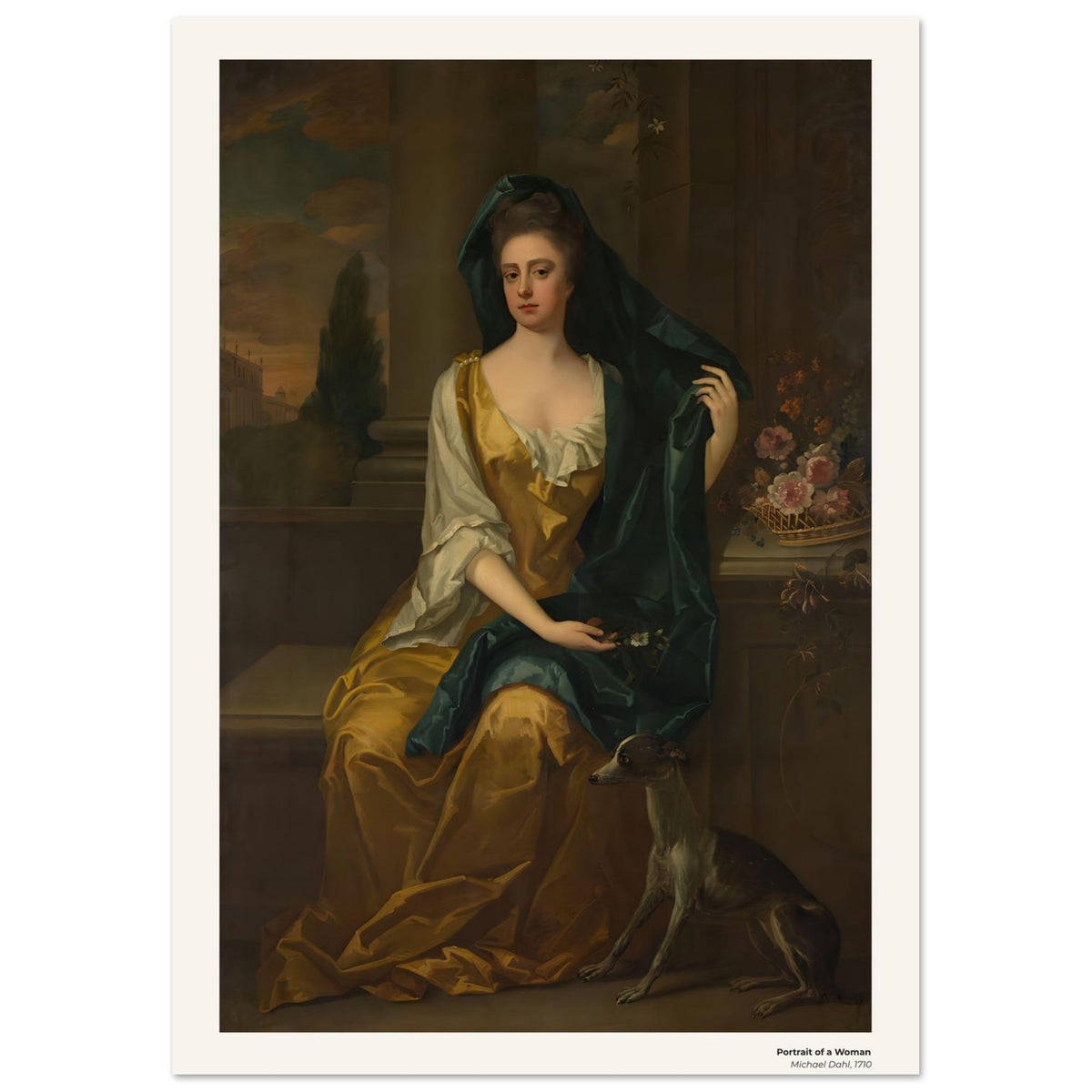 Portrait de femme – Michael Dahl, détail de la reproduction