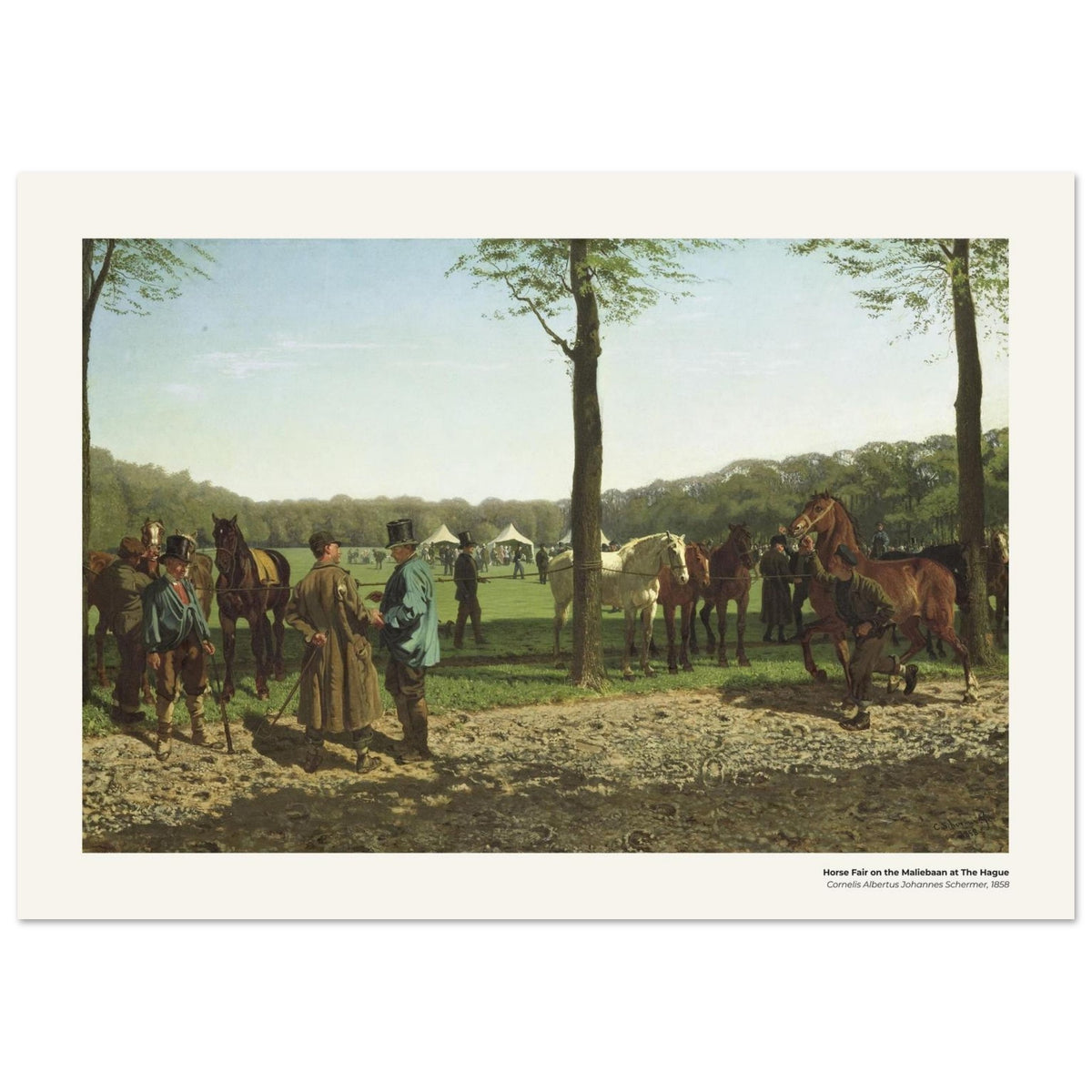 Foire aux chevaux sur la Maliebaan à La Haye – Cornelis Albertus Johannes Schermer, reproduction d'art