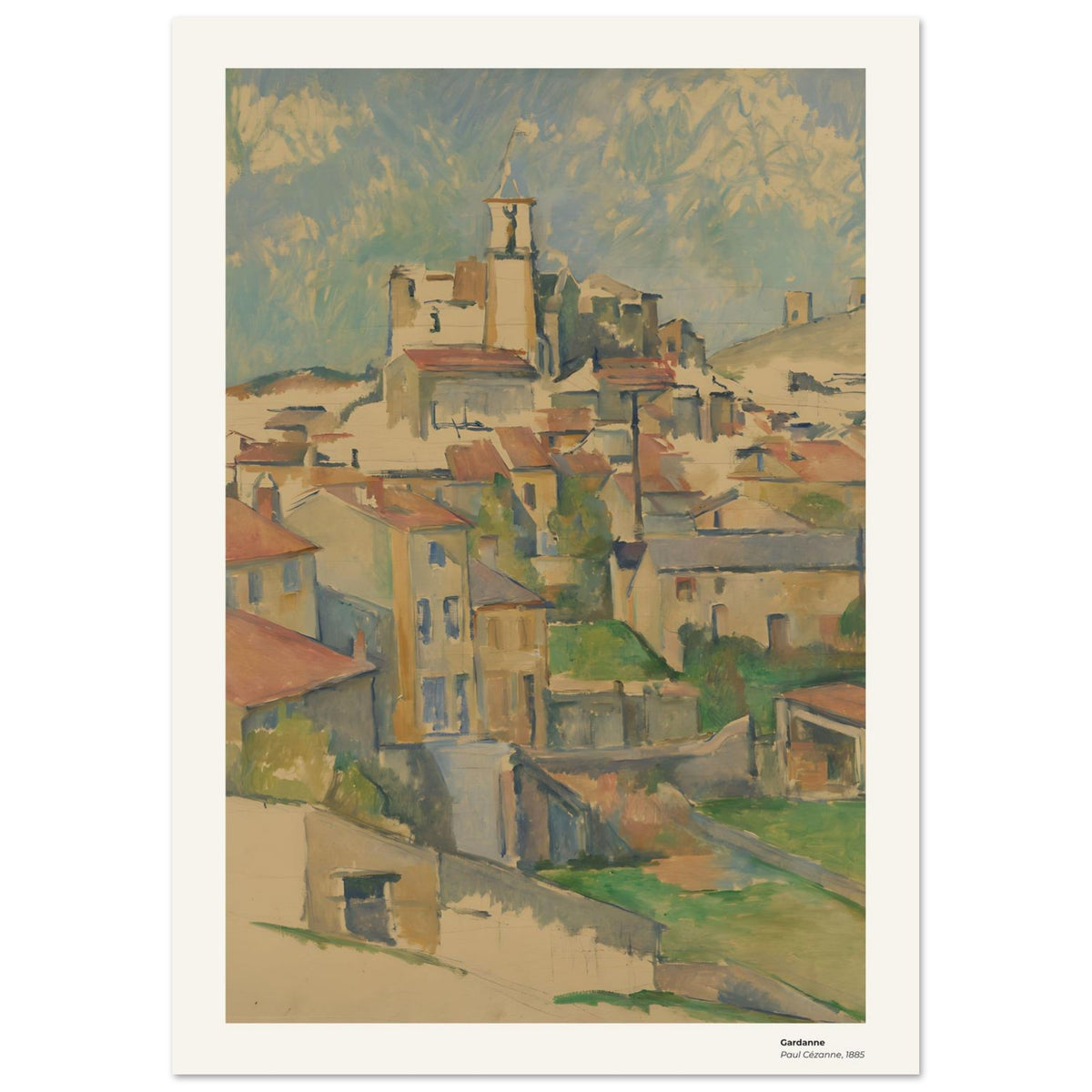 Gardanne – Paul Cézanne, détail de la reproduction