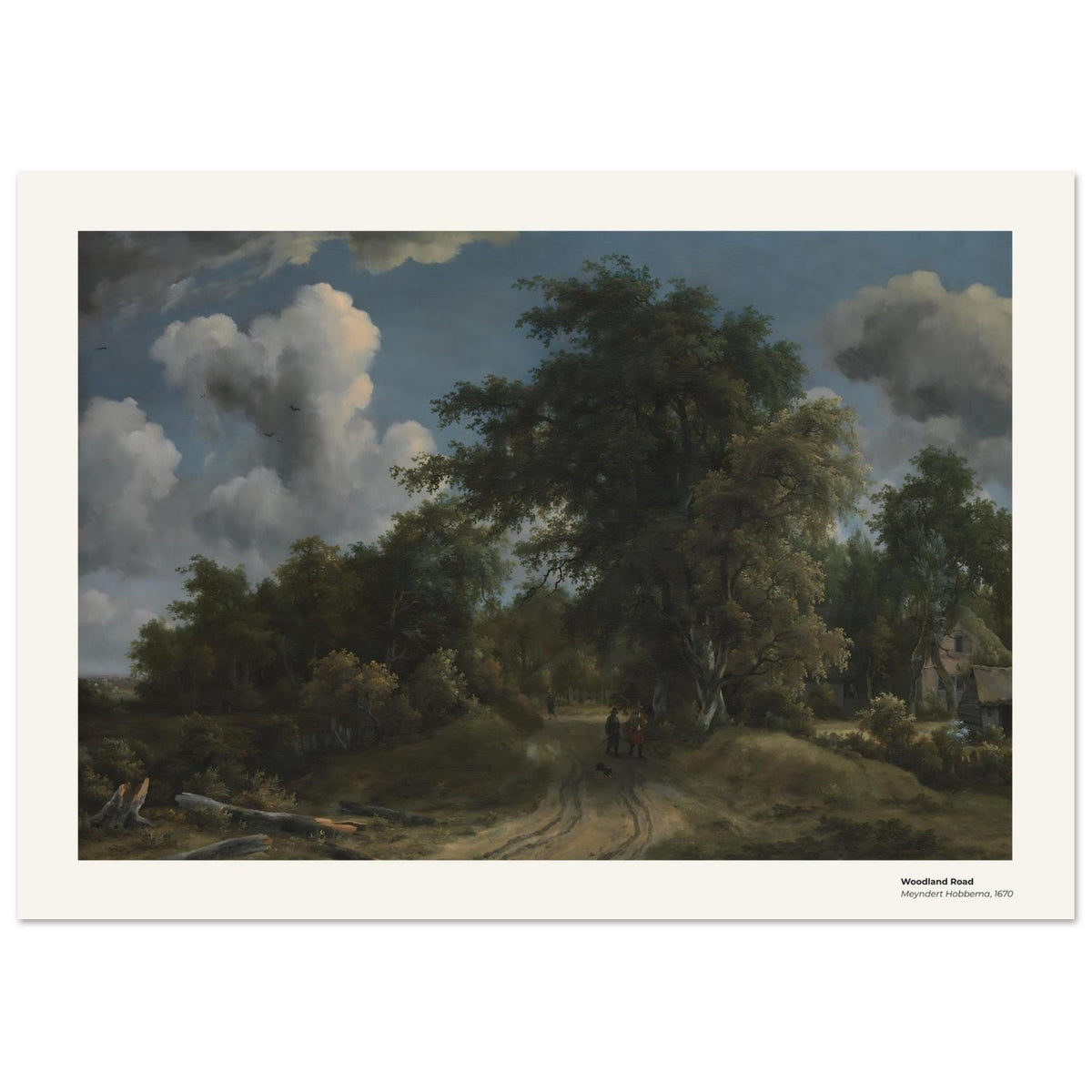 Chemin des Bois – Meindert Hobbema, détail de la reproduction