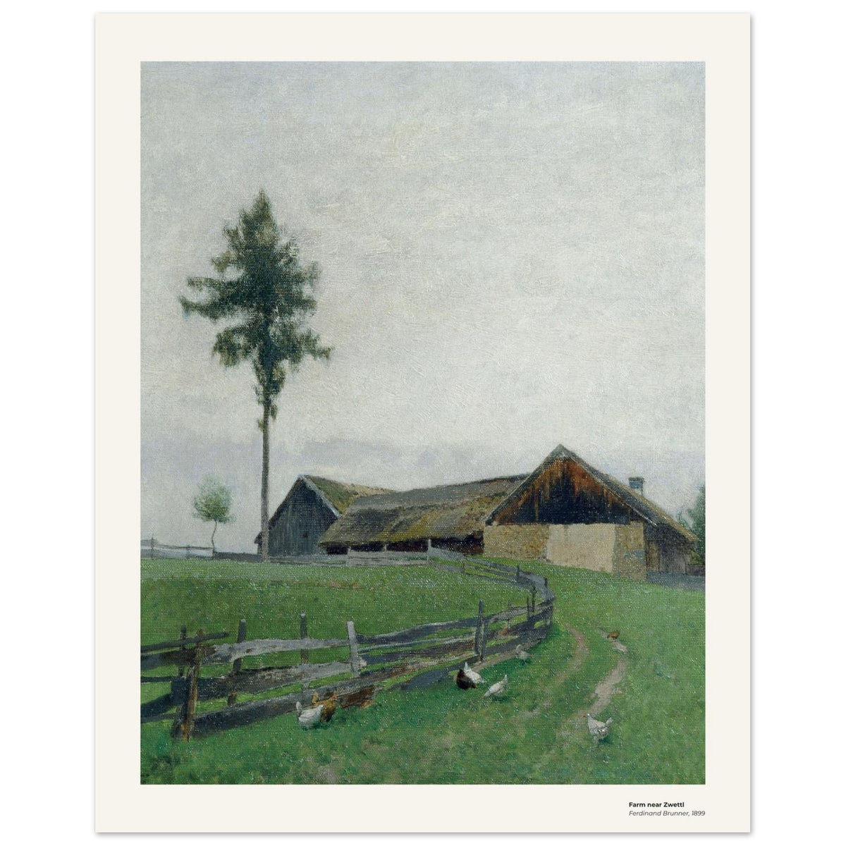 Ferme près de Zwettl – Ferdinand Brunner, reproduction d'art