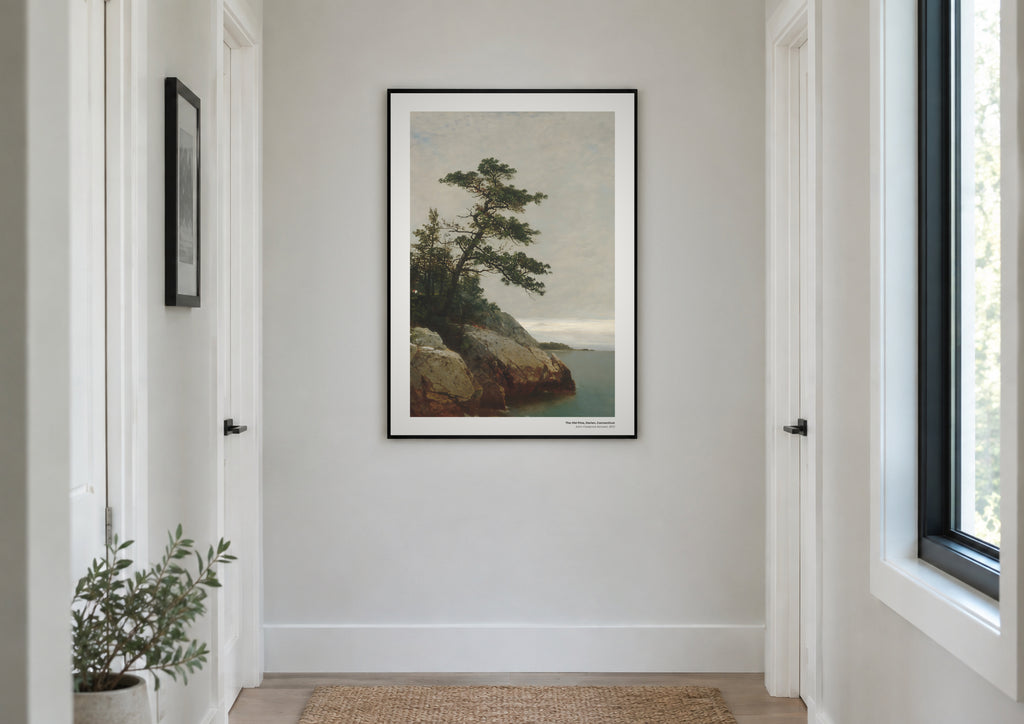 Le vieux pin, Darien, Connecticut – John Frederick Kensett, aperçu encadré en situation