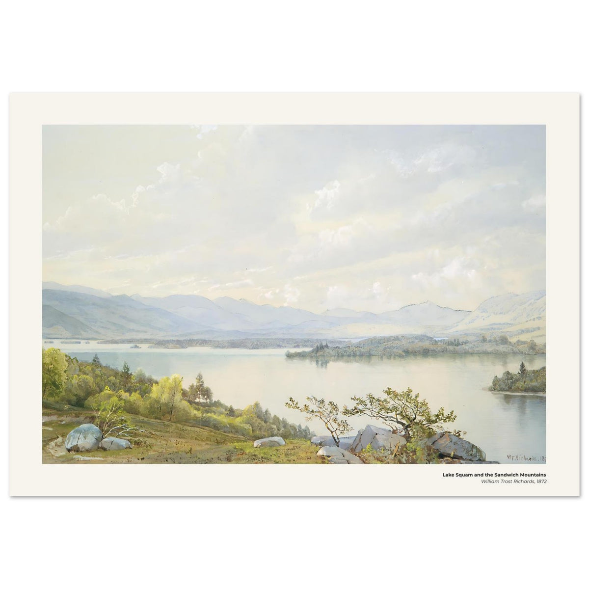 Le lac Squam et les montagnes Sandwich – William Trost Richards, détail de la reproduction
