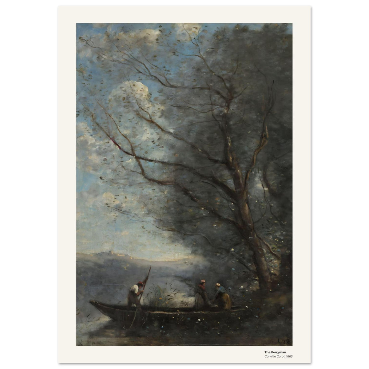 Le passeur – Camille Corot, détail de la reproduction