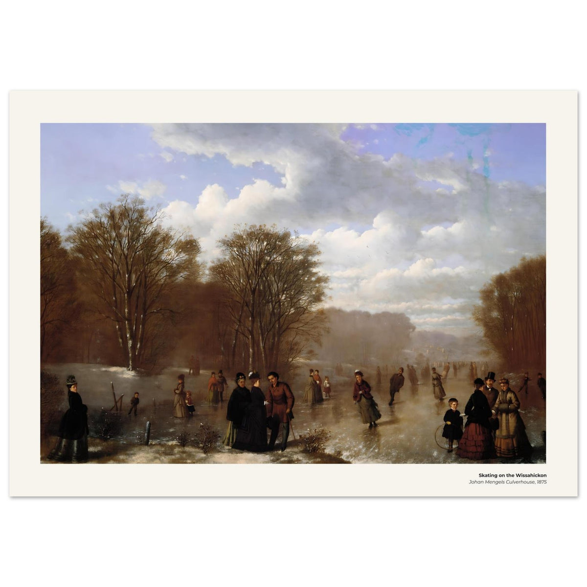 Patinage sur le Wissahickon – Johan Mengels Culverhouse, détail de la reproduction