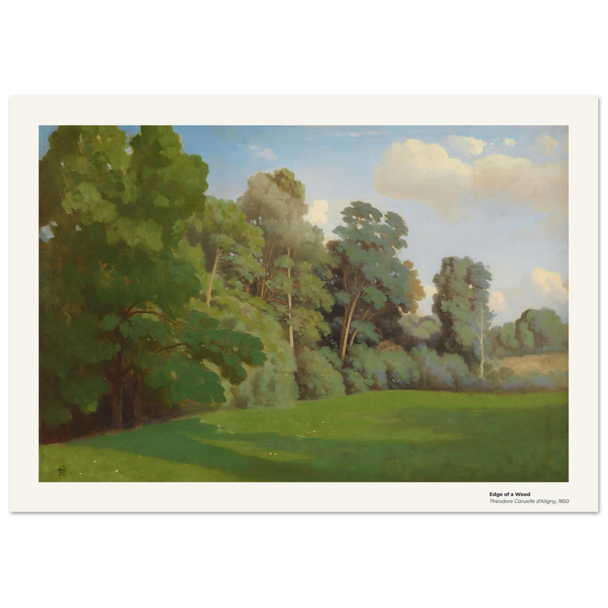 Lisière d'un bois – Théodore Caruelle d'Aligny, détail de la reproduction