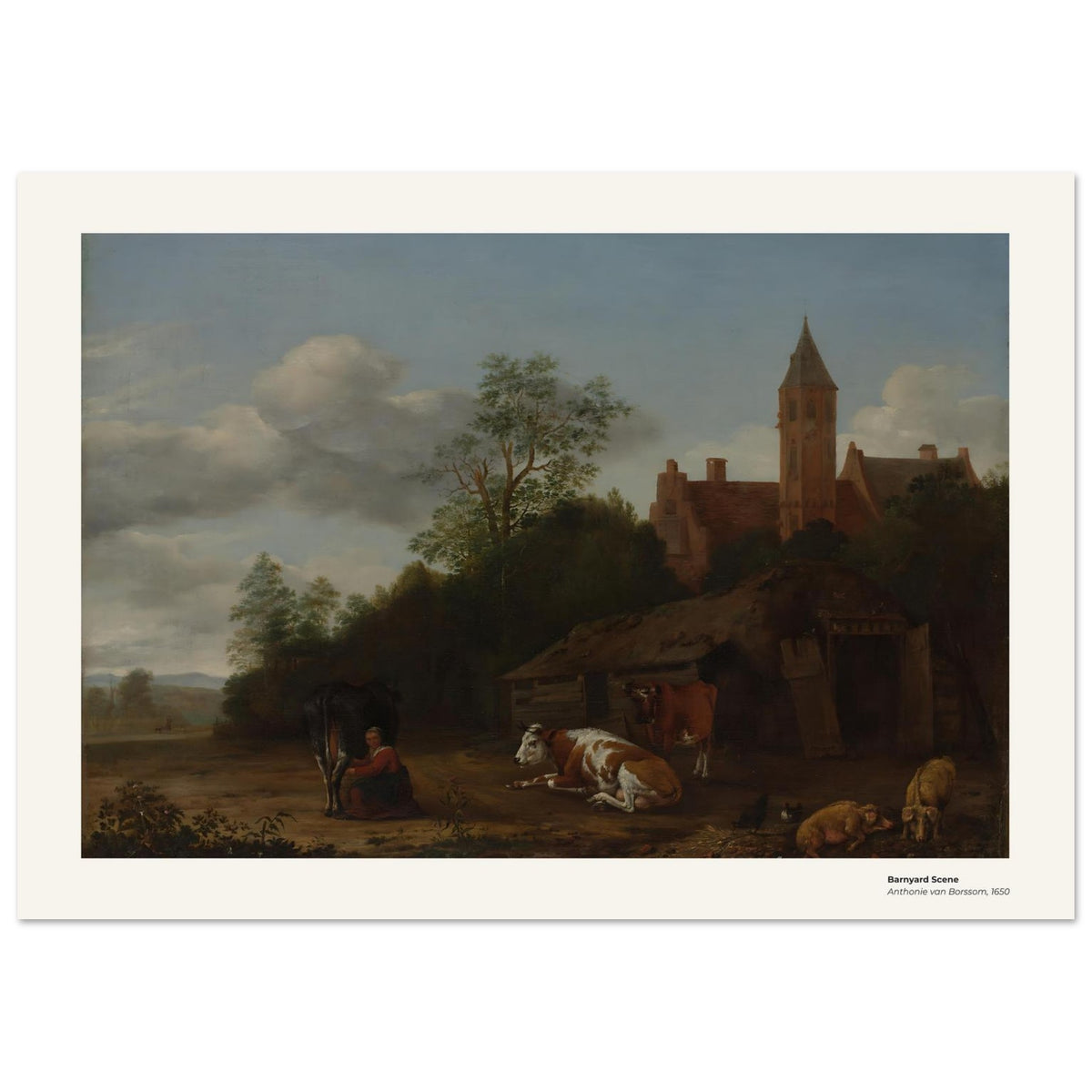 Scène de basse-cour – Anthonie van Borssom, reproduction d'art