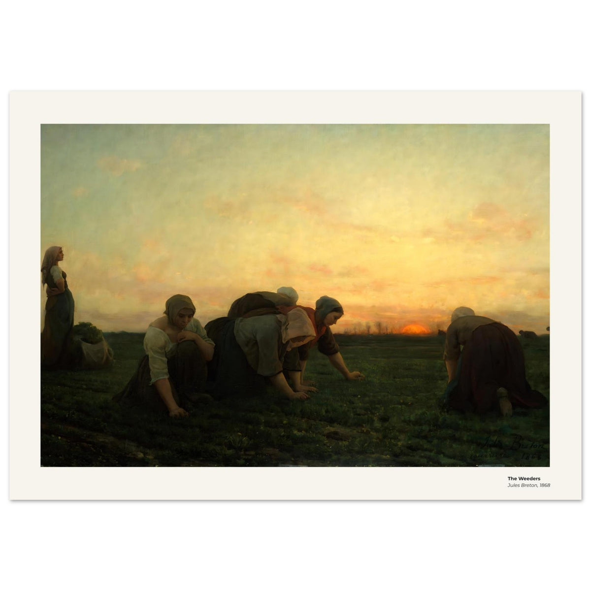 Les Sarcleuses – Jules Breton, détail de la reproduction