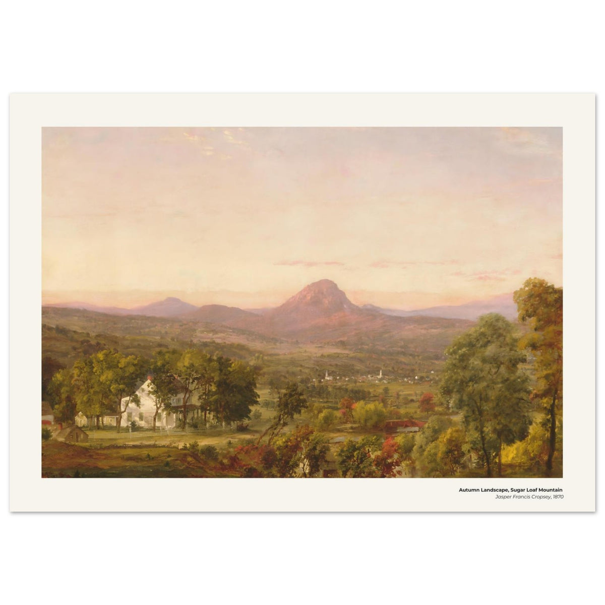 Paysage d'automne, mont Pain de Sucre – Jasper Francis Cropsey, détail de la reproduction