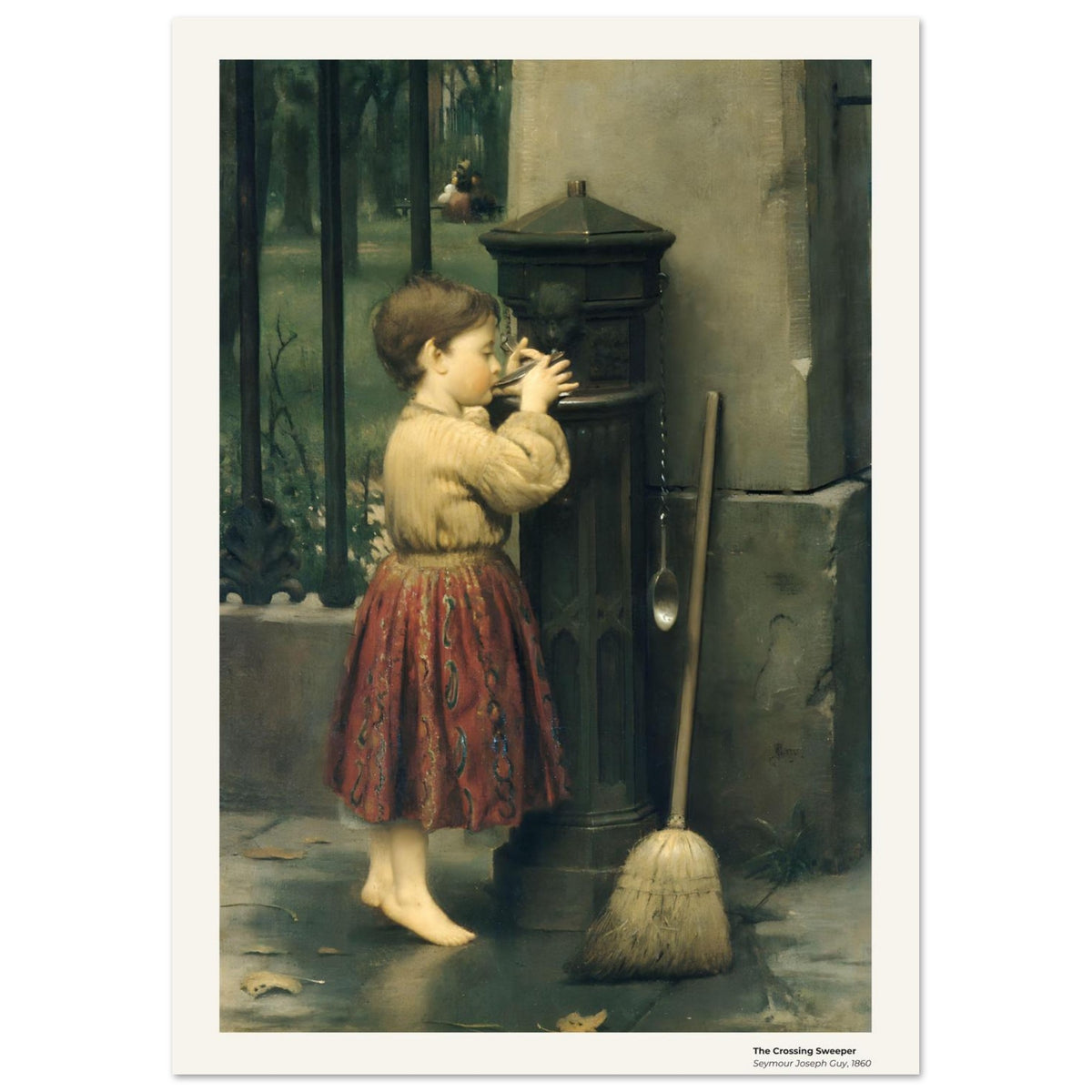 Le balayeur de passage – Seymour Joseph Guy, détail de la reproduction