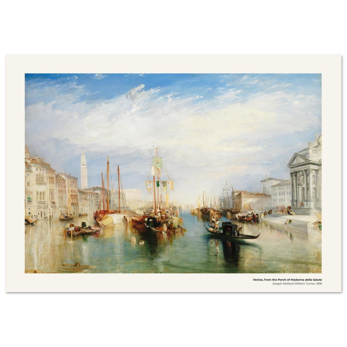 Venise, depuis le porche de la Madonna della Salute – William Turner, détail de la reproduction