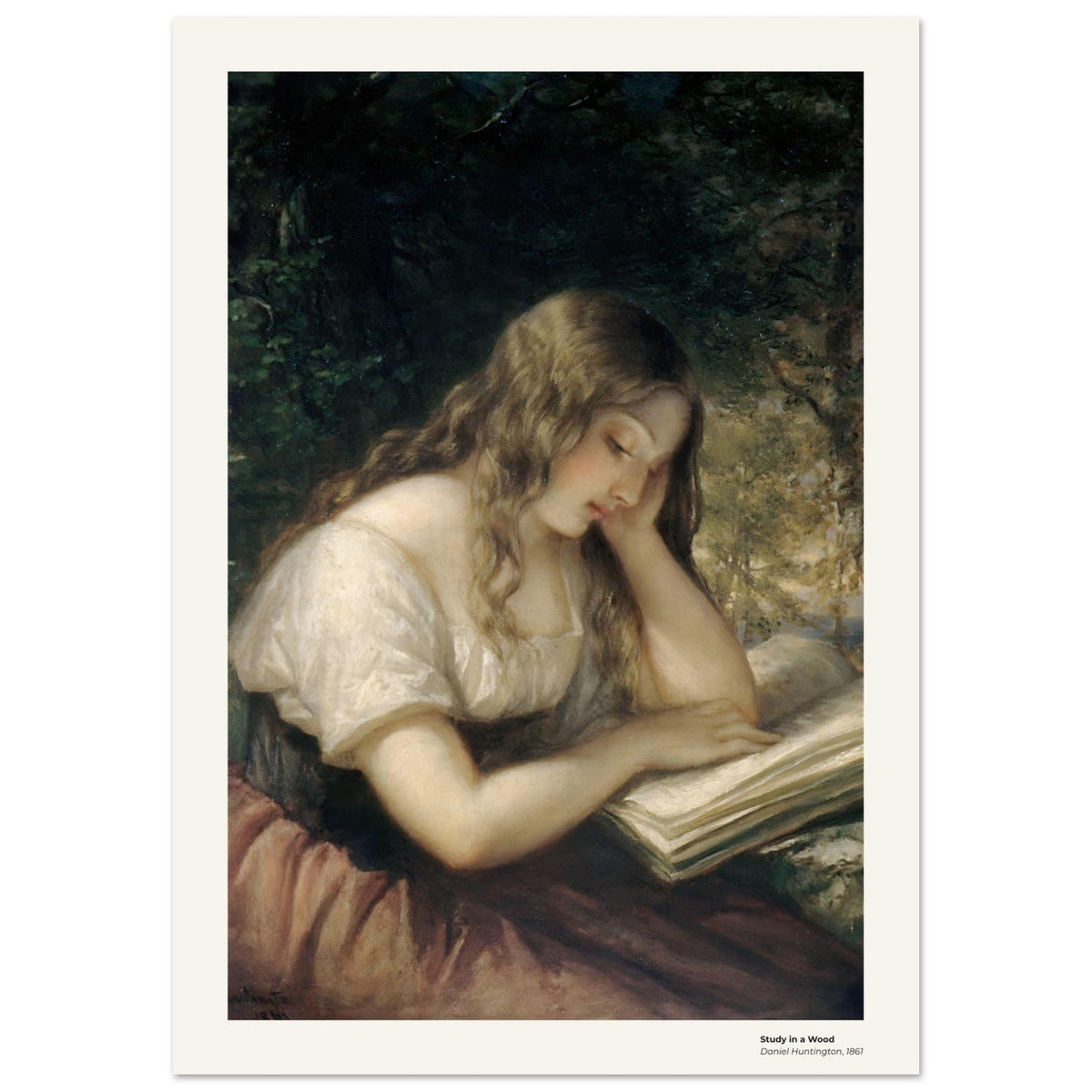 Étude en forêt – Daniel Huntington, reproduction d'art