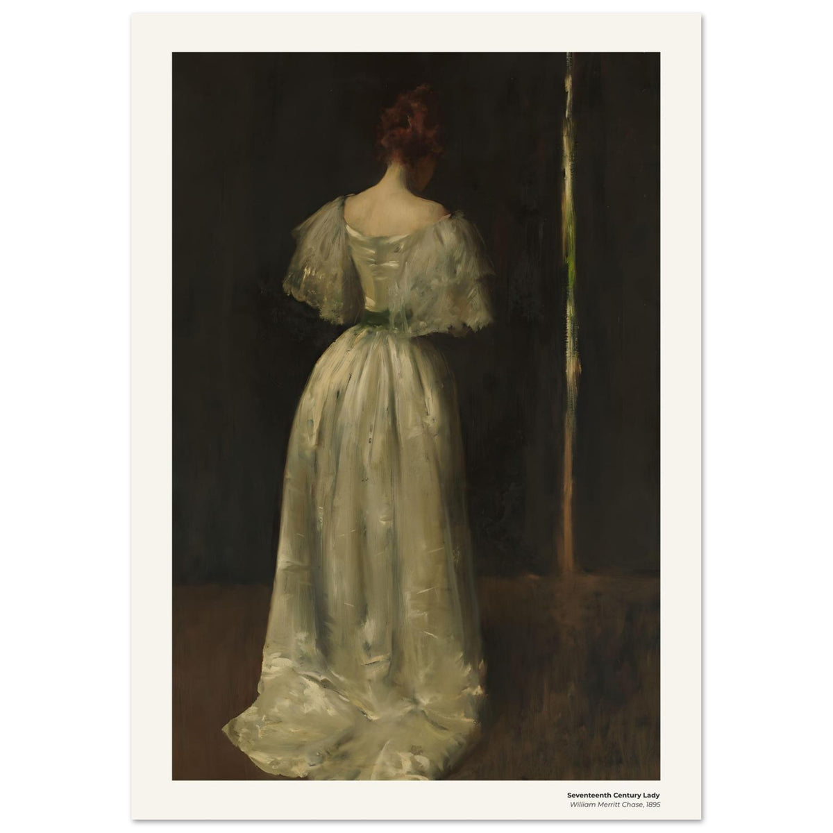 Dame du XVIIe siècle – William Merritt Chase, détail de la reproduction
