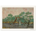 Femmes cueillant des olives – Vincent van Gogh, détail de la reproduction