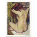 Femme se peignant les cheveux – Edgar Degas, détail de la reproduction