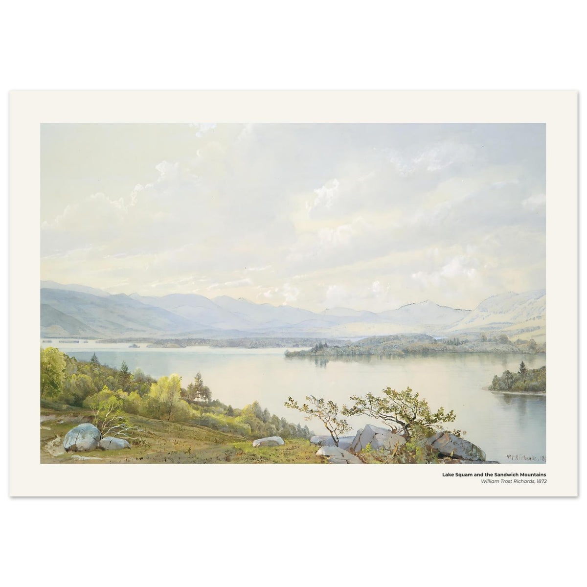 Le lac Squam et les montagnes Sandwich – William Trost Richards, détail de la reproduction