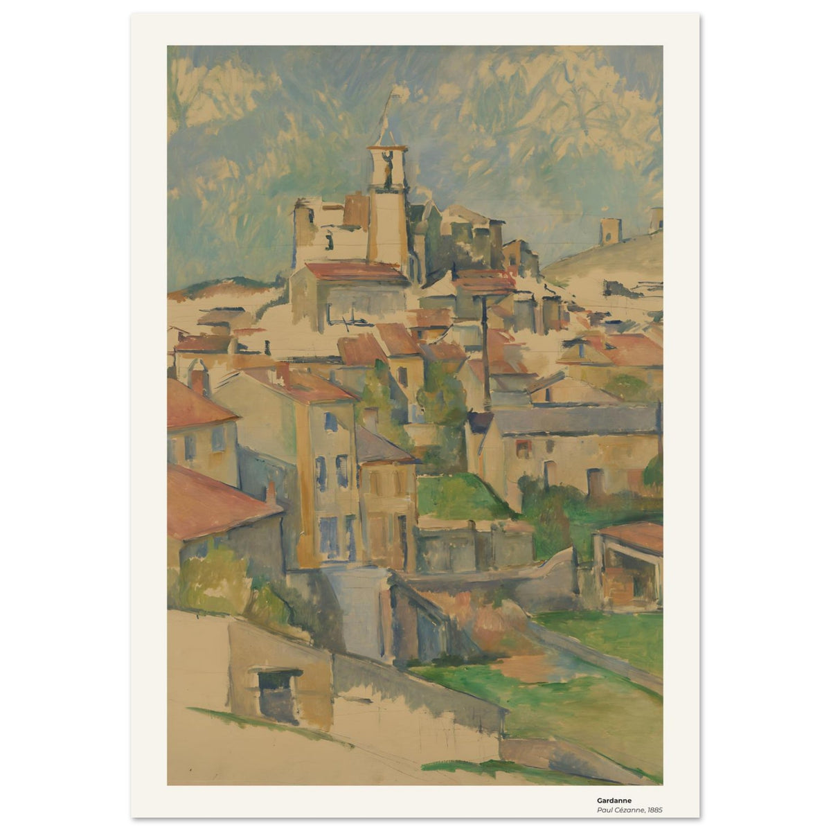 Gardanne – Paul Cézanne, détail de la reproduction