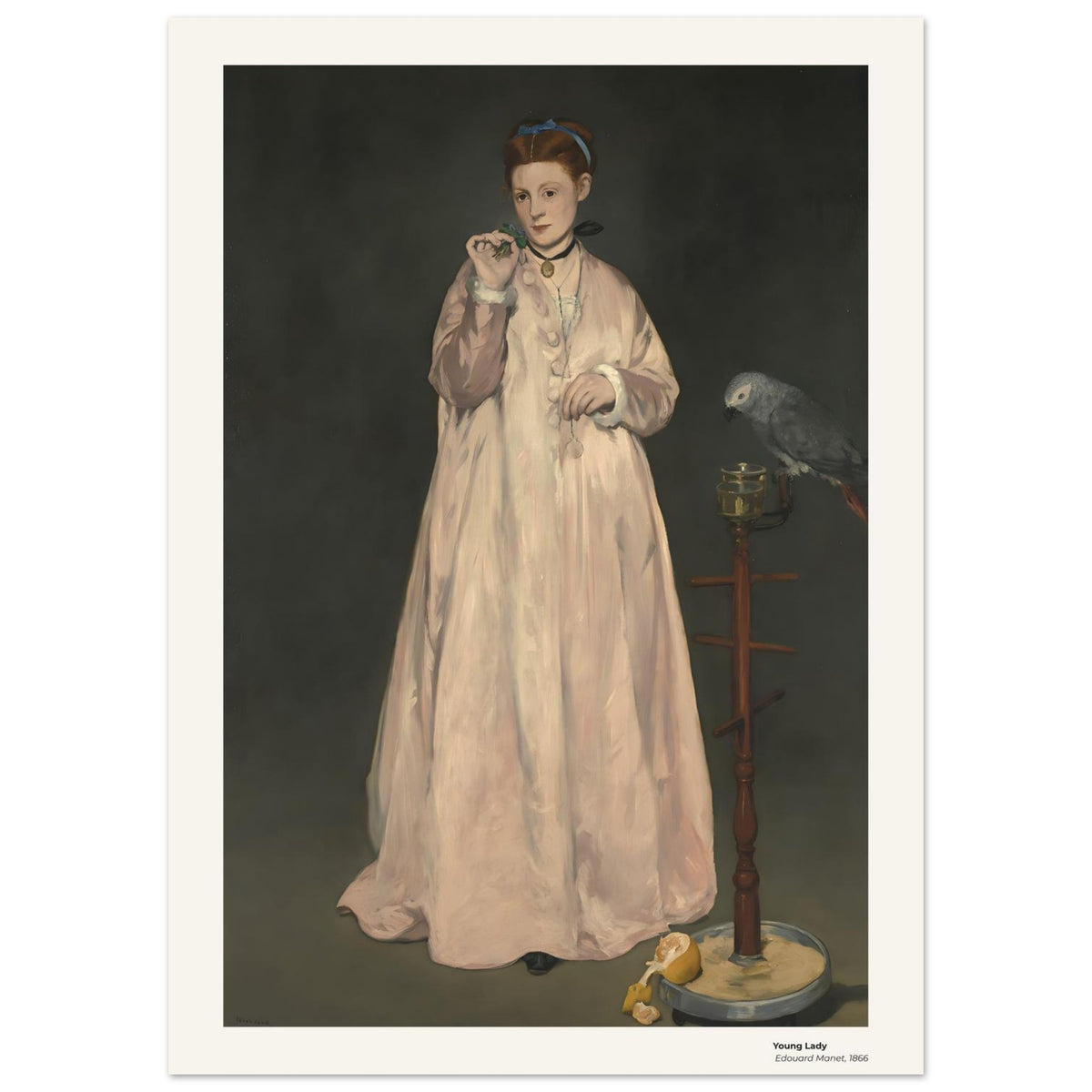 Demoiselle – Édouard Manet, détail de la reproduction