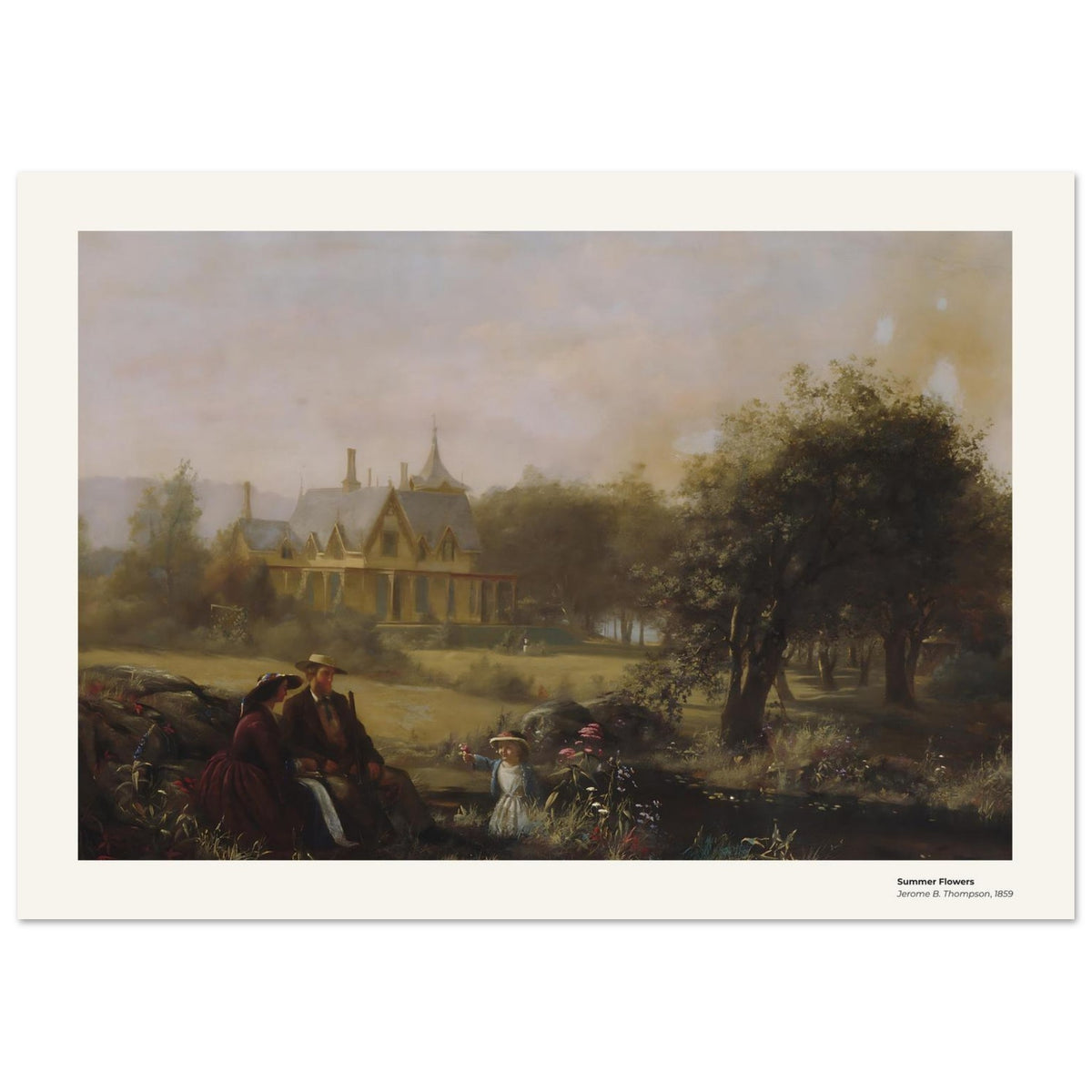 Fleurs d'été – Jerome B. Thompson, détail de la reproduction