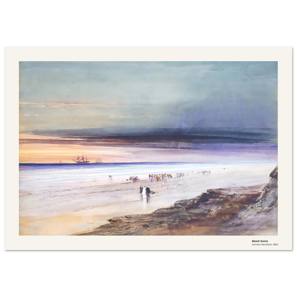 Scène de plage – James Hamilton, détail de la reproduction