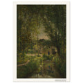 Paysage avec un ruisseau baigné de soleil – Charles-François Daubigny, détail de la reproduction