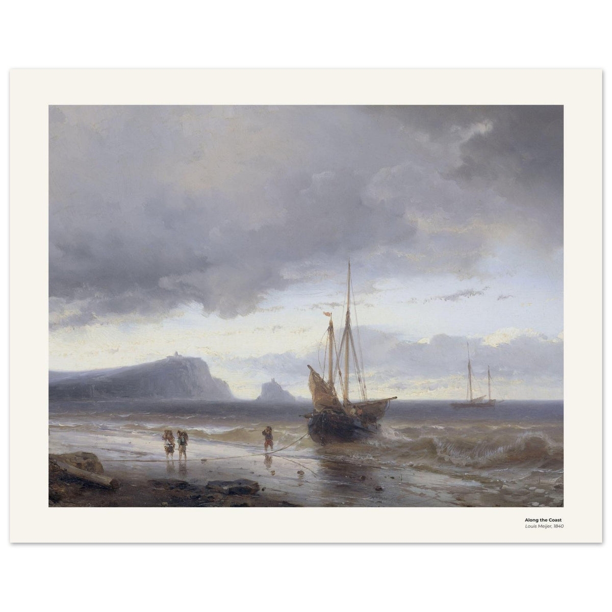 Le long de la côte – Louis Meijer, détail de la reproduction