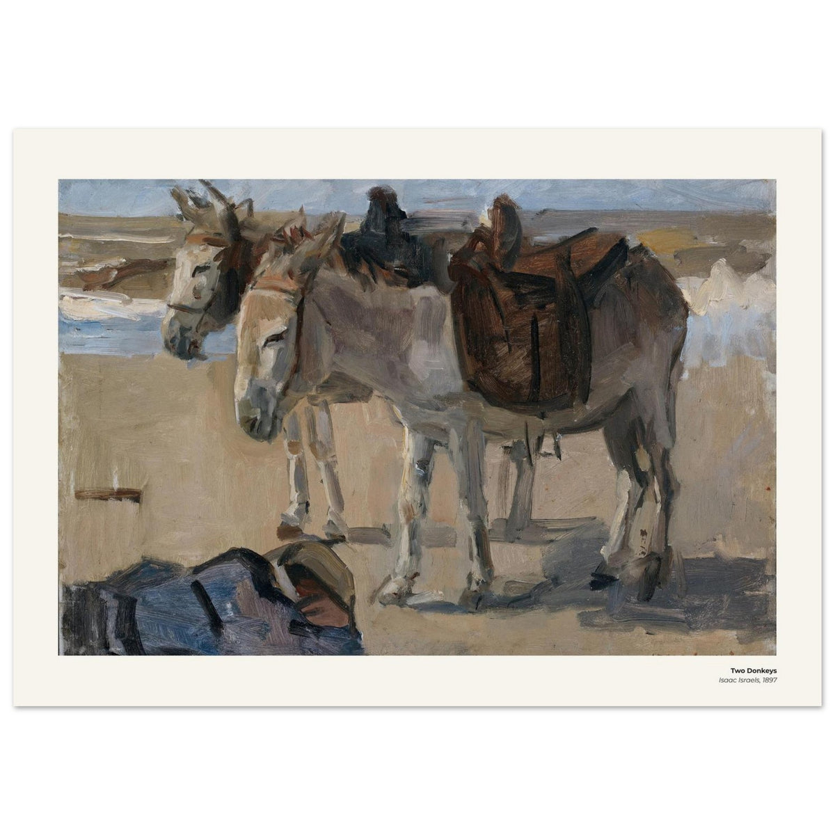 Deux ânes – Isaac Israëls, détail de la reproduction