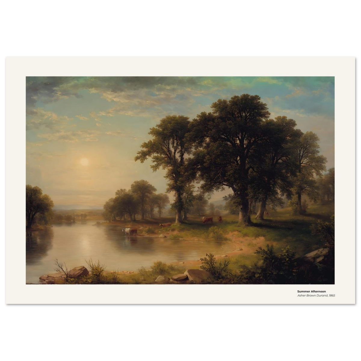 Après-midi d'été – Asher Brown Durand, détail de la reproduction