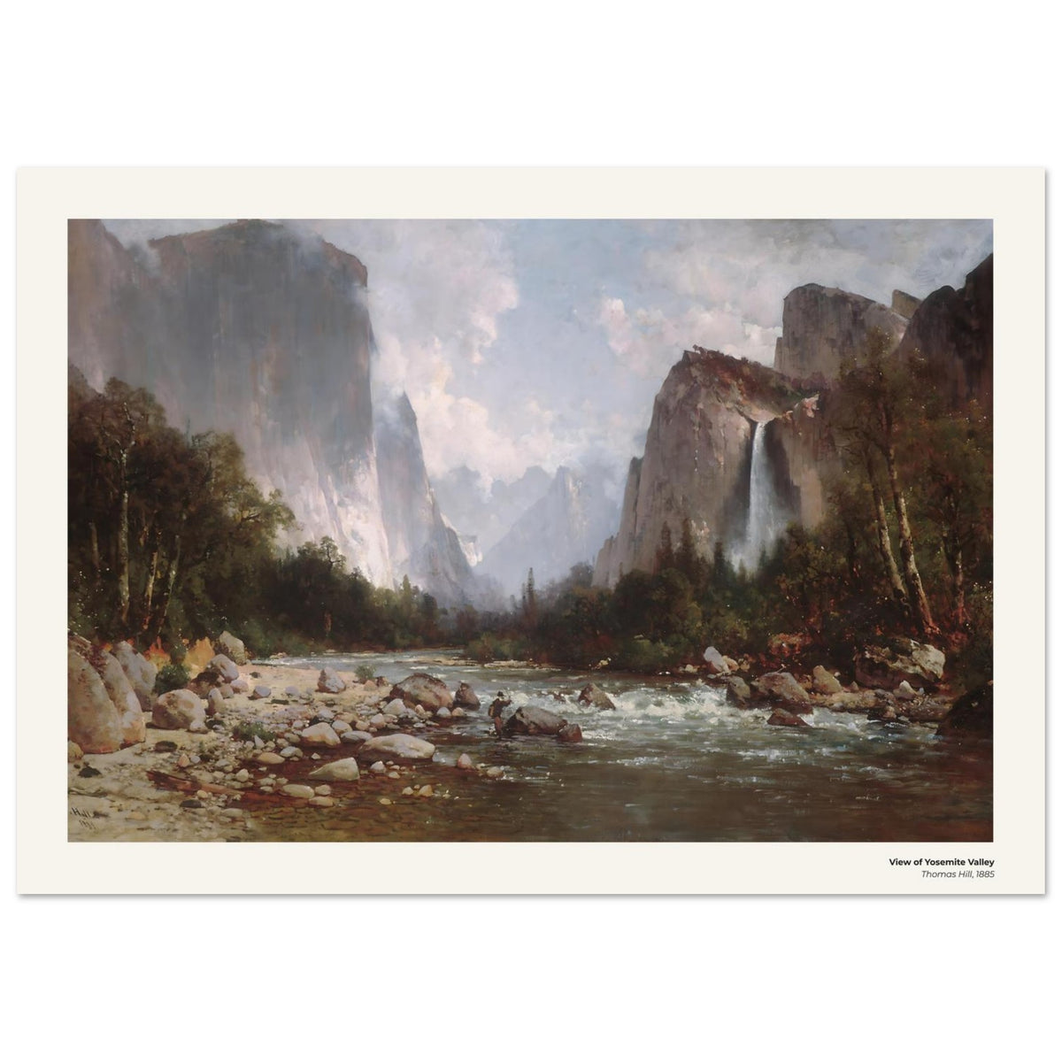 Vue de la vallée de Yosemite – Thomas Hill, détail de la reproduction