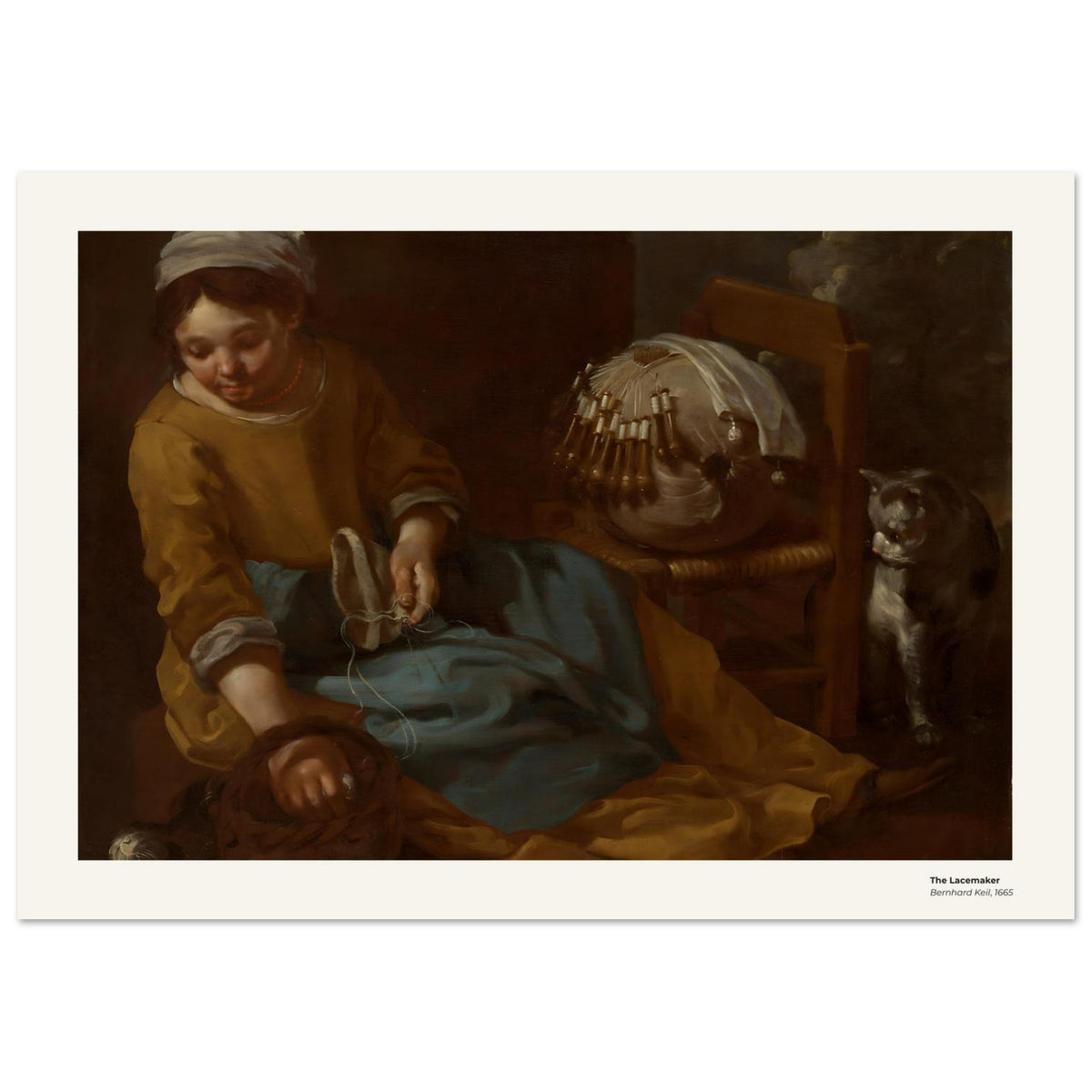 La Dentellière – Bernhard Keil, détail de la reproduction