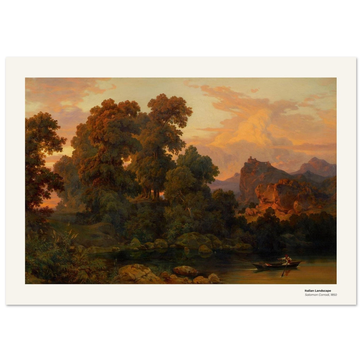 Paysage italien – Salomon Corrodi, reproduction d'art