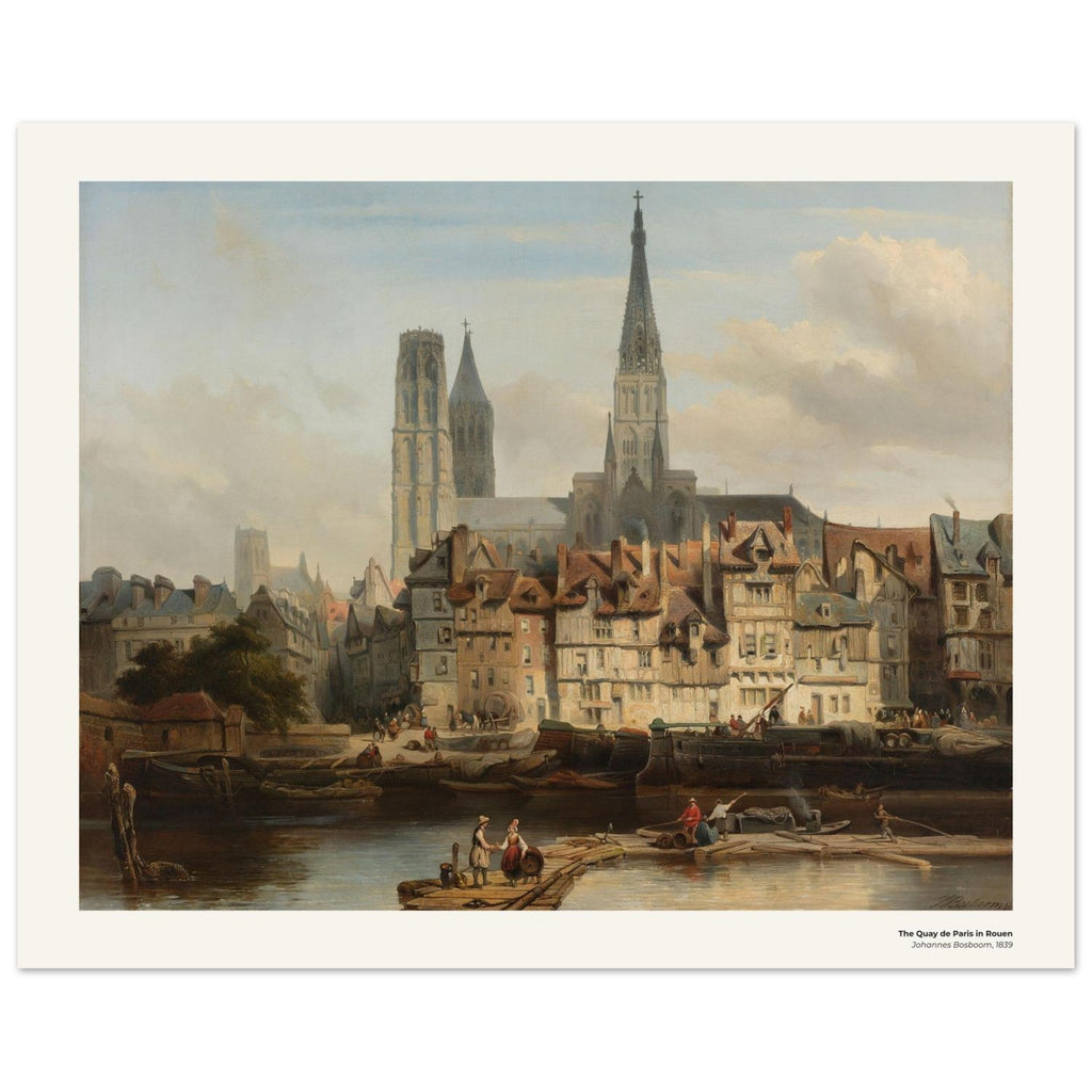 Le quai de Paris à Rouen – Johannes Bosboom, reproduction d'art