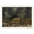 Patiner à Sloten, près d'Amsterdam – Johannes Abrahamsz Beerstraten, détail de la reproduction